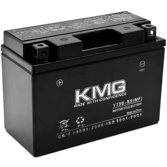 KMG YT9B-BS Battery Compatible with Yamaha XT660X,R,Z (EU) 2004-2011 Sealed Maintenance Free 12V Battery High Performance OEM Replacement Powersport Motorcycle ATV Scooter Snowmobile Watercraft