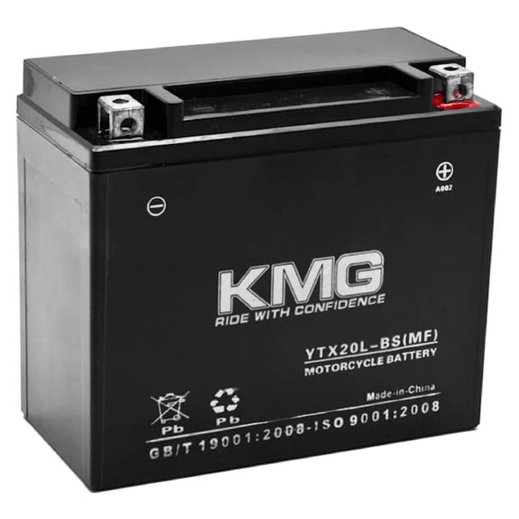 KMG KMG YTX20L-BS Battery 12V 18Ah 270CCA, UTV ATV Watercraft Snowmobile