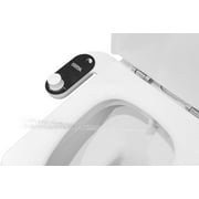 KMINA - Bidet Attachment for Toilet Cold Water (Hose Length 31.5 inch, Not Returnable), No Plumbing Bidet Toilet Seat Self Cleaning, Japanese Toilet Bidet Attachment Non Electric Black