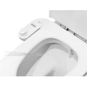 KMINA - Bidet Attachment for Toilet Cold Water (Hose Length 31.5 inch, Not Returnable), No Plumbing Bidet Toilet Seat Self Cleaning, Japanese Toilet Bidet Attachment Non Electric White