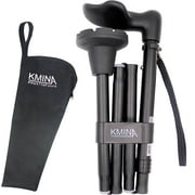 KMINA - Cane Ergonomic Handle Left Hand, Ergonomic Cane Left Handed - Made in Europe