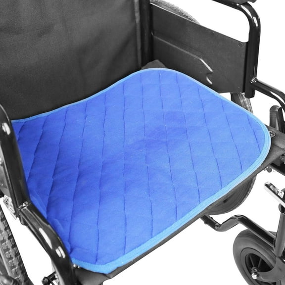 KMINA - Chair Pads Incontinence 5 Layers (x1 Unit, 15.7" x 19.7"), Washable Incontinence Chair Pads for Wheelchairs Blue - Made in Europe