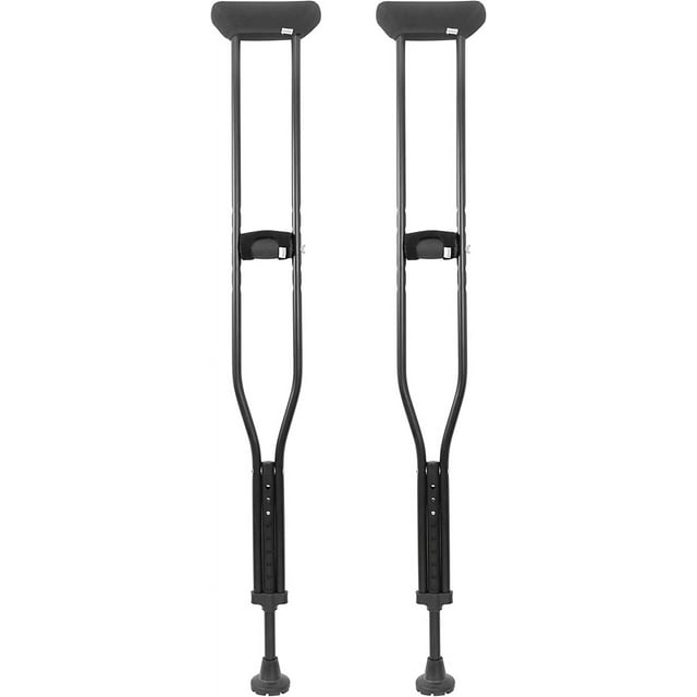 KMINA Crutches for Adults (x2 Units, SIZE L), Underarm Crutches Adult
