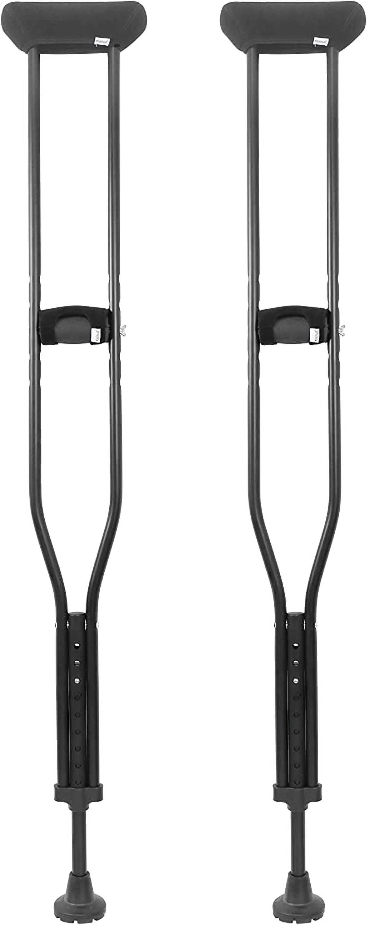 KMINA - Crutches For Adults (x2 Units, SIZE M), Underarm Crutches Adult ...