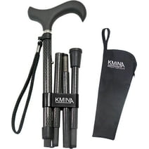 KMINA PRO - Carbon Fiber Cane, Folding Canes for Men Adjustable, Foldable Walking Stick, Adjustable Height