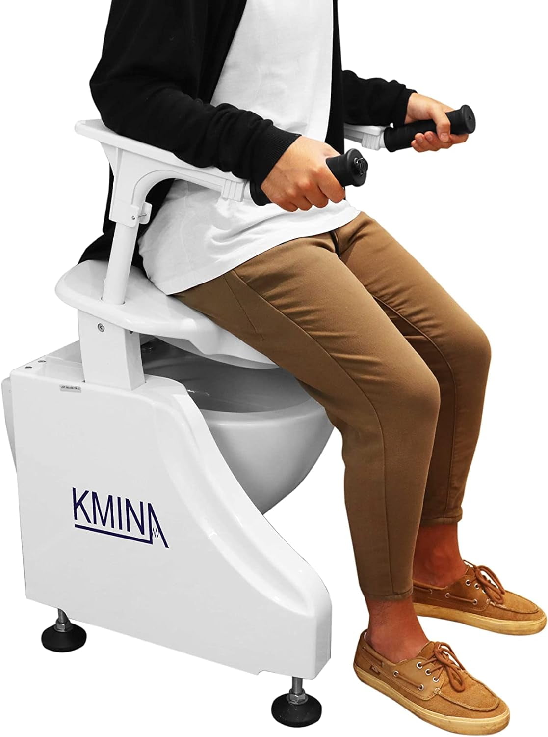 KMINA PRO Electric Toilet Lift Seat Riser with Handles, Powered