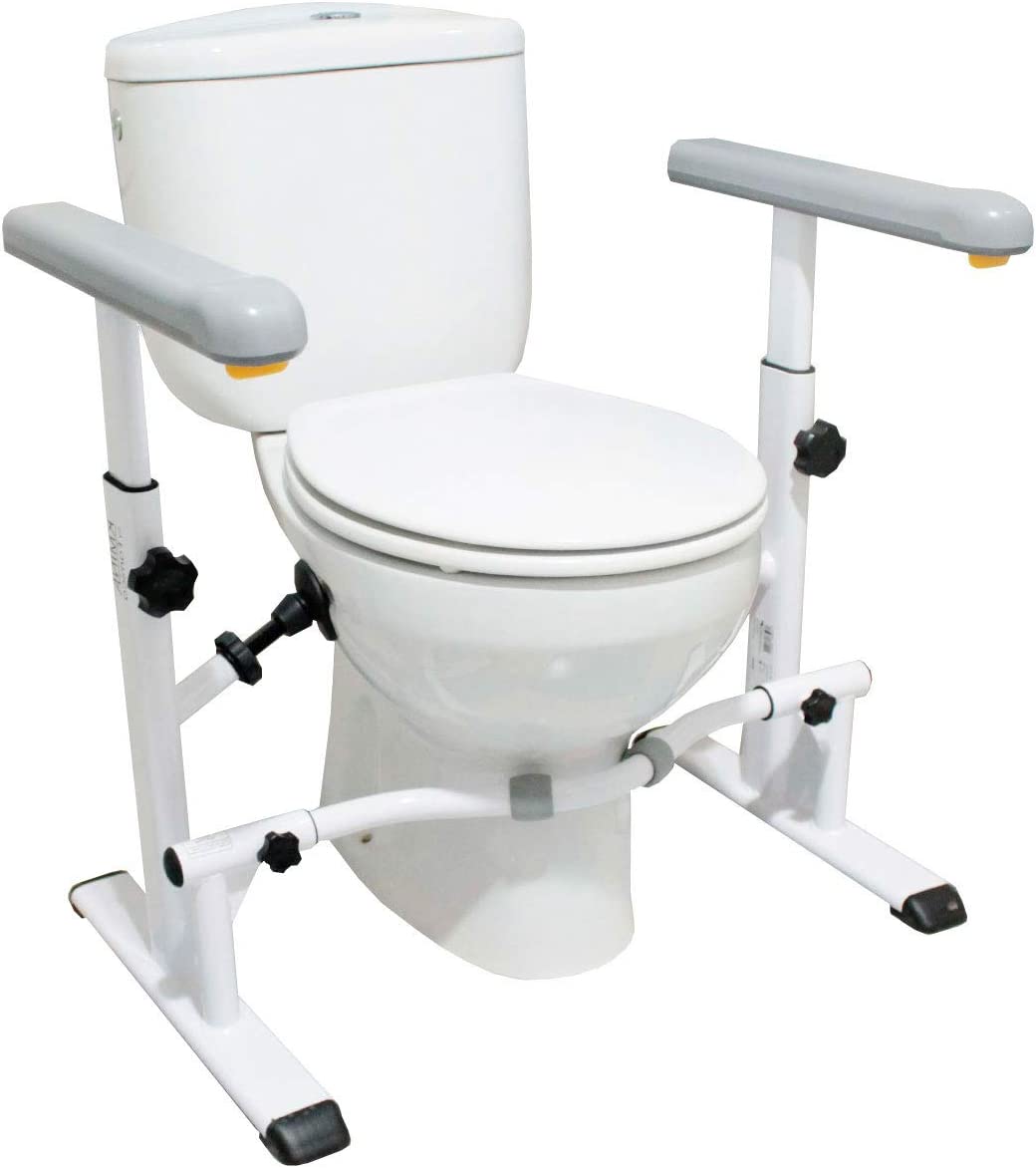 GreenChief Stand Alone Toilet Safety Rail with Free Grab Bar Heavy