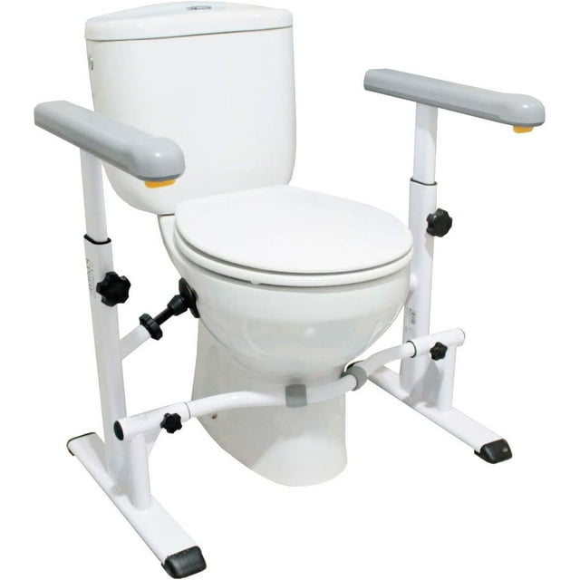 KMINA Adjustable Toilet Safety Rails for Elderly & Handicap, Support