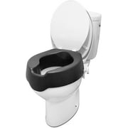 KMINA - Toilet Seat Risers for Seniors with Lid (4", Soft), Raised Toilet Seat Soft for Elderly