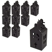 KMMYS 10Pcs Halloween Black Hollow Gift Boxes, Candy Packaging Boxes, Perfect for Festive Parties, Ideal for Cookies and Treats, Durable Paper Material, Elegant Design for Halloween Celebrations