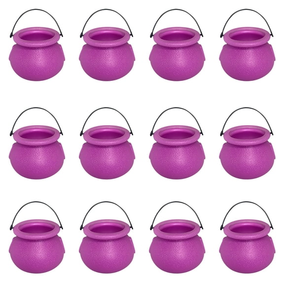 KMMYS 12Pcs Halloween Witch Bucket And Jar Mini Bucket Set, Festive Decoration Props, Unique Gift Idea, Reusable Holiday Decor, Halloween Party Essentials, Trick-or-Treating Supplies