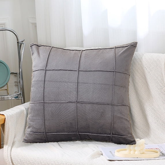 KMMYS 18×18in Striped Pillowcase, Polyester Cushion Cover for Sofa & Bedroom, Embossed Design, Fading Resistant, Easy to Clean, Perfect for Living Room, Bedroom, and Home Decor