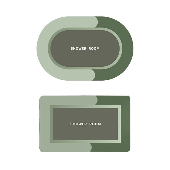 KMMYS 2-Piece Bath Rug Set, Super Absorbent Quick Dry Bathroom Floor Mats, Non-Slip Rubber Backing, Washable Shower Rugs for Bathtub, Shower Room, Front of Sink, Kitchen, 16x24in