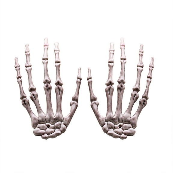 KMMYS 2Pcs Halloween Skeleton Claw Rack Ornament, Ghost Festival Decoration, Plastic Toy, Interactive Prop for Parties, Unique Haunting Decor, Creepy Hand Ornament