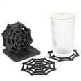 thumbnail image 1 of KMMYS 6Pcs Cup Mats Halloween Table Decoration, Wooden Coasters for Dining Table, Multi-functional Kitchenware, Decorative Place Mats for Home Parties, Heat Resistant Table Protectors, 1 of 7