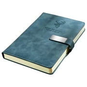 KMMYS A5 Thick Notebook Faux Leather, Heavy-Duty Note Pad with Thick Paper, Portable Writing Book with Wireless Binding, Matte Cover A5 Office Notebook for Professional Use and Travel