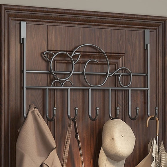 KMMYS Behind The Door Hooks, Hole Free Door Hangers, Coat Organizer, Kitchen Storage Rack, Sturdy Metal Hooks, Rustproof Design, Space Saving Solution, Versatile Hanging Racks
