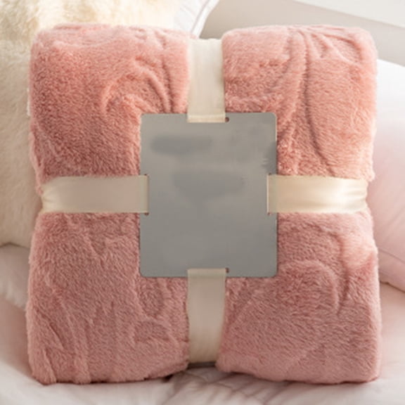 KMMYS Double Thickened Jacquards Lamb Wool Blanket, Soft Fleece Throw Blanket, Cozy and Warm Blanket, Lightweight Microfiber, Easy Care, Suitable for All Seasons, Plush Bedding Accessory