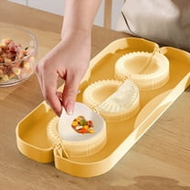 KMMYS Dumpling Maker, 3-in-1 Dumpling Press and Wrapper Mould, Polypropylene Kitchen Accessory for Effortless Dumpling, Easy Clean, Dishwasher Safe