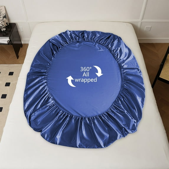 KMMYS Fitted Mattress Protector, Non-Slip Soft Polyester Bed Cover, Breathable and Durable, Shrinkage & Fading Resistant, Perfect for Thick Mattresses, Ideal for Home and Travel