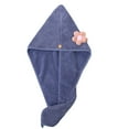 thumbnail image 1 of KMMYS Fleece Hair Dryer Towel, Thickened and Highly Absorbent, Super Soft-drying Hair Towel with Buttons for Hands-Free Hair Drying, 100% Nylon, Gentle on Hair, 1 of 7