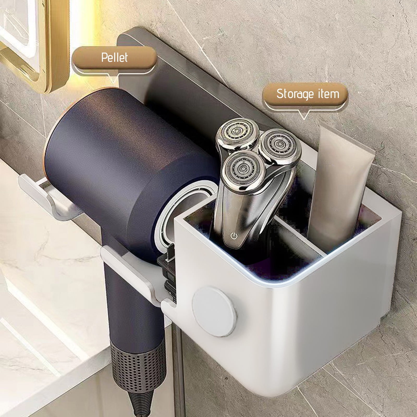 KMMYS Hair Tool Organizer, Bathroom Organizer for Hair Tools Storage ...