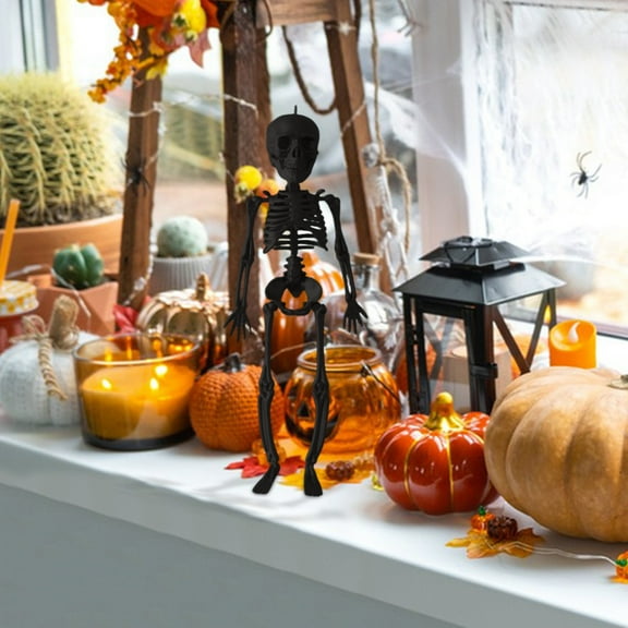 KMMYS Halloween Decoration Skeleton Model Frame, Realistic Human Skeleton Prop for Indoor Outdoor Use, Creepy Halloween Party Decor, Fun Prankster Display Feature