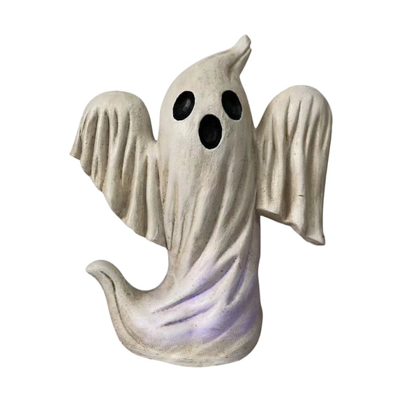 KMMYS Halloween Ghost Pumpkin Resin Crafts, Garden Decor Ornaments, Unique Statues for Outdoor Decorating, Perfect for Themed Parties and Gifting, Battery Operated Mini Lighted Lanterns