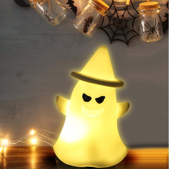 KMMYS Halloween LED Ghost Night Light Decoration, Cute Pendant Light, Halloween Home Decor, Battery Operated Party Light, LED Ghost Decoration for Bar, Hotel, Holiday Celebrations