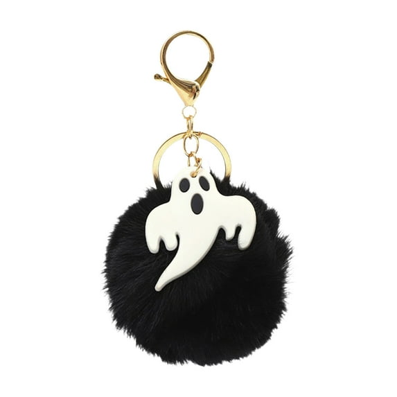 KMMYS Halloween Pumpkin Ghost Keychain, Cute Fuzzy Keychain for Handbag, Backpack Decoration, Plush Accessories, Ideal Gift for Halloween, Special Occasions