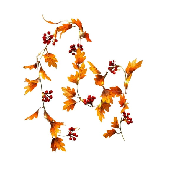 KMMYS Maple Leaf String Lights, Halloween Decorations, Battery Operated LED Fairy Lights, Indoor Outdoor Party Lights, Warm White Maple Leaf Vines, Thanksgiving Ambiance