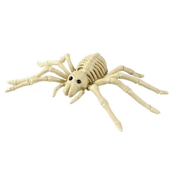 KMMYS Mini Poseable Skeleton Snake Spider Decoration, Halloween Props for Indoor Outdoor Use, Perfect for Haunted Houses, Graveyard Scenes, and Parties, Versatile Halloween Decor