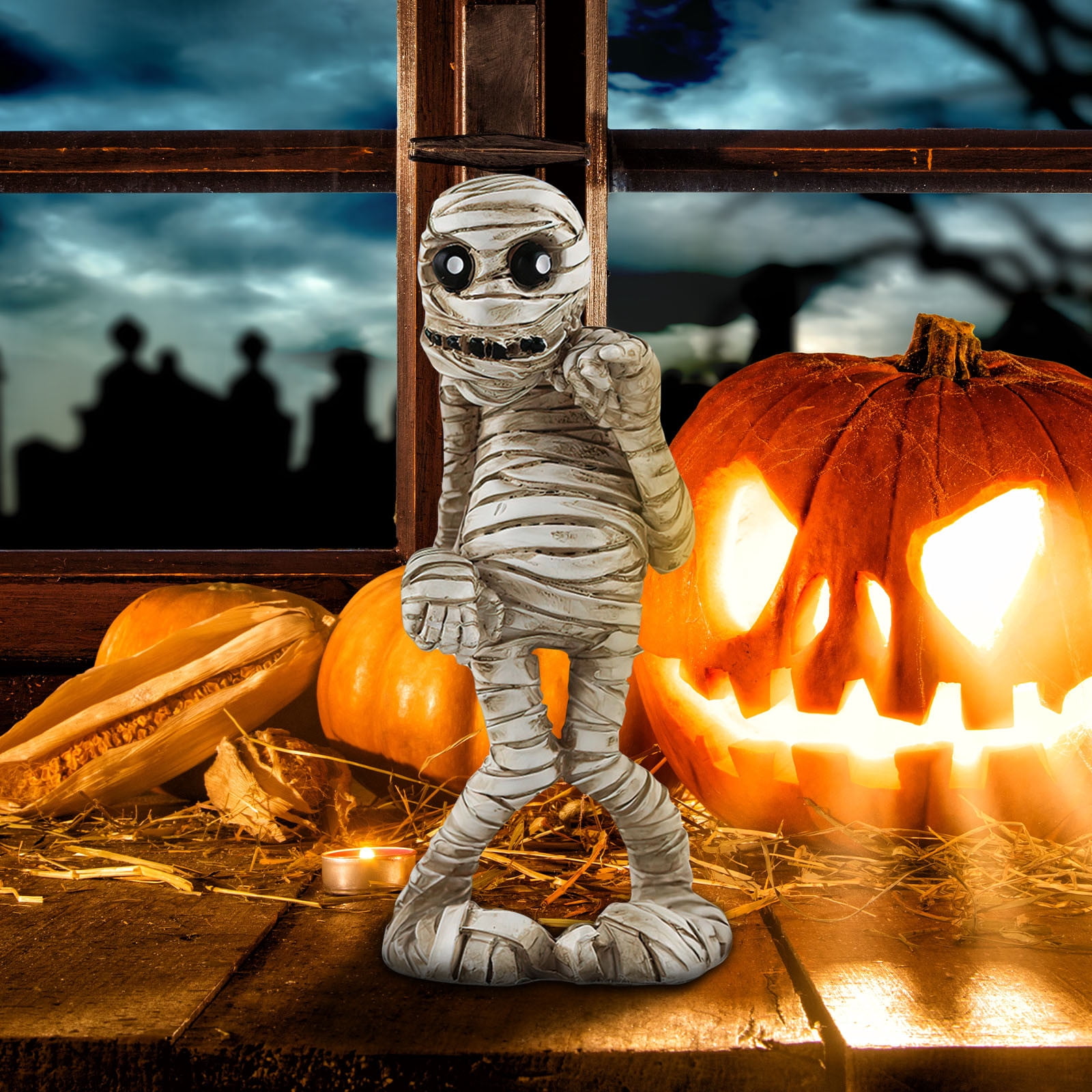 KMMYS Mummy Resin Ornament Halloween Desktop Arrangement, Distinctive