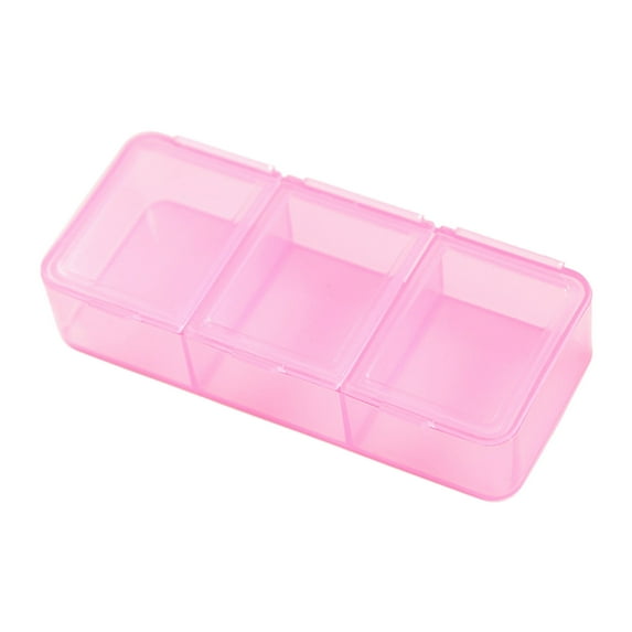 KMMYS Portable Morning, Noon, and Night 3-Compartment Pill Box, Small Transparent Plastic Organizer for Elderly, Convenient Daily Pill Dispensing, Compact Travel-Friendly Design