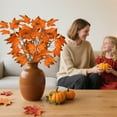 thumbnail image 1 of KMMYS Simulated Maple Leaf Bouquet, Artificial Fall Decoration, Thanksgiving Home Decor, Realistic Maple Leaves Arrangement, Durable Plastic Craft, Autumn Floral Display, 1 of 6