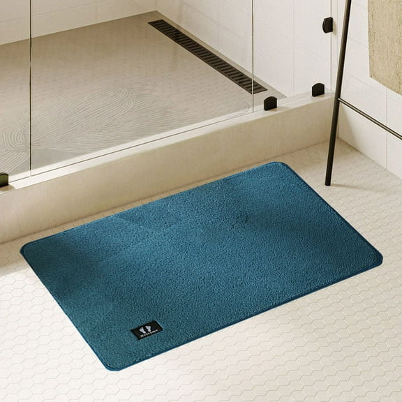 KMMYS Super Soft Microfiber Bathroom Rugs, Super Absorbent & Quick Drying Non-Slip Floor Rug for Front Door, Bathtub, Sink, Kitchen, Washable