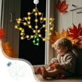 thumbnail image 1 of KMMYS Thanksgiving Halloween Window Lights, Iron Forged Pumpkin Maple Leaf Decoration, 8 Lighting Modes with Remote Control, Indoor Outdoor Festive Decor, Energy Efficient Copper String Lights, 1 of 6