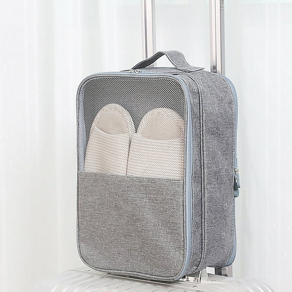 KMMYS Travel Shoes Bag Waterproof Storage Shoe Pouch for Men and Women, 3 Layer Organizer, Multi-Purpose Luggage Accessory, Durable Cloth Material, Ideal for Travel and Camping