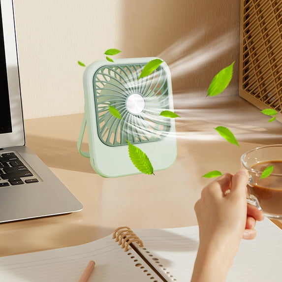 KMMYS USB Rechargeable Folding Desk Fan, 3-Speed Portable Mini Fan, Quiet Operation, Compact & Lightweight, 500mAh Battery, Adjustable Angle, Ideal for Home, Office, and Outdoor Use
