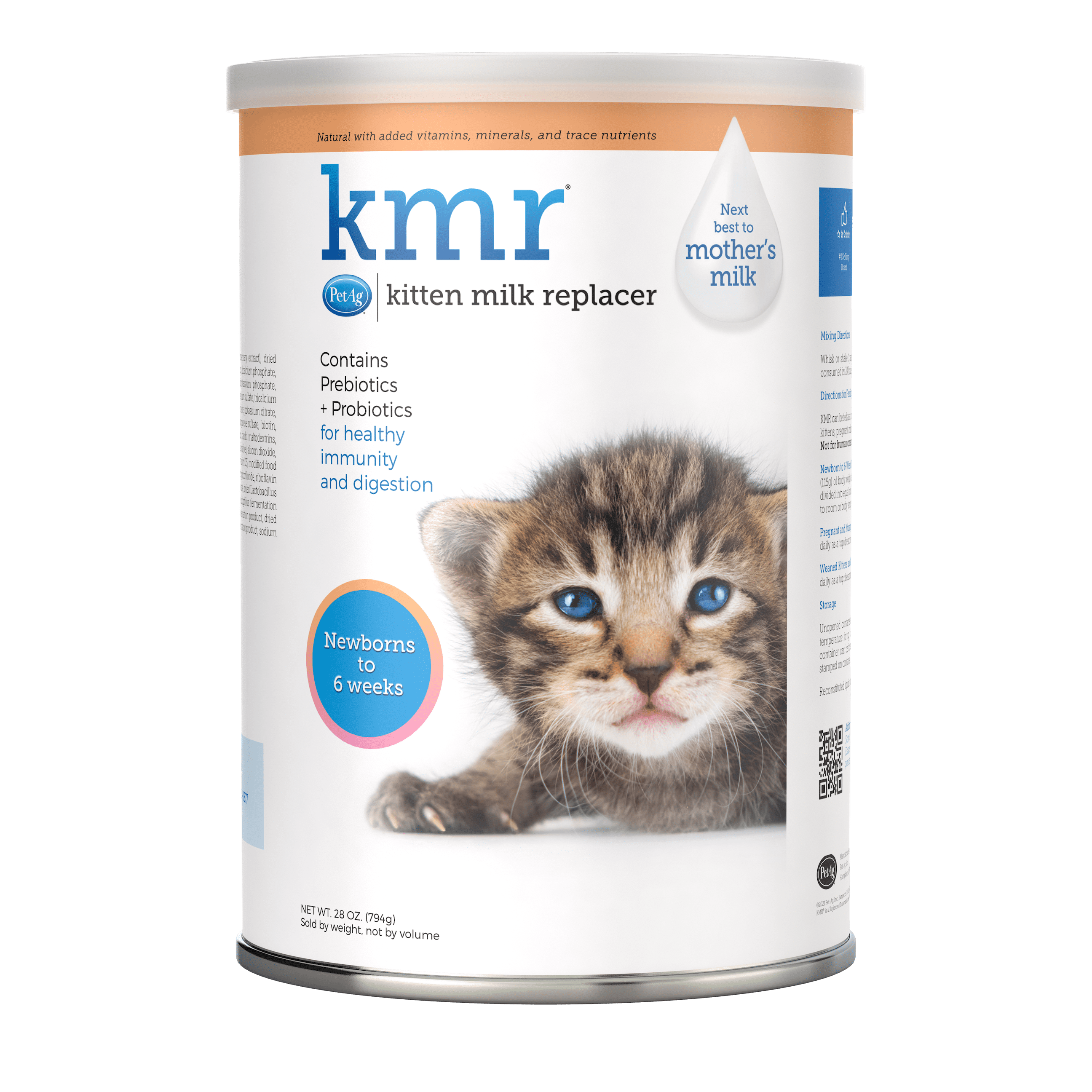 KMR Kitten Milk Replacer | 28 Ounce Can of powder | #1 selling Brand ...