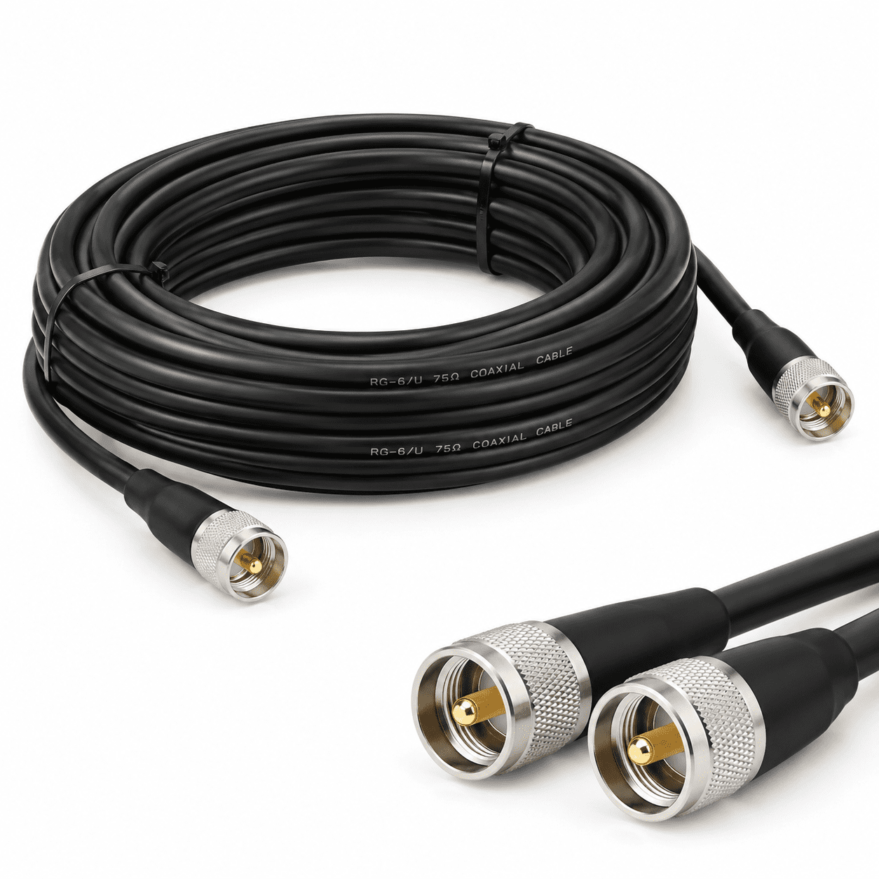 KMR400 Coaxial Cable 150 ft PL259 UHF Male to Male Low Loss 50 Ohm for ...