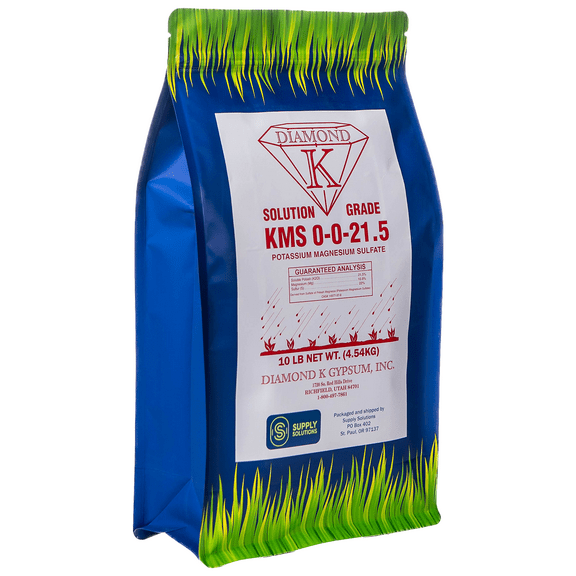 KMS 0-0-21.5 (Potassium Magnesium Sulfate) Fertilizer - Plant Food - The Best for Low Magnesium Soils Prone to Nutrient Loss - Ideal for Lawns, Garden, Vegetable, and Fruit Crops (10 Pounds)