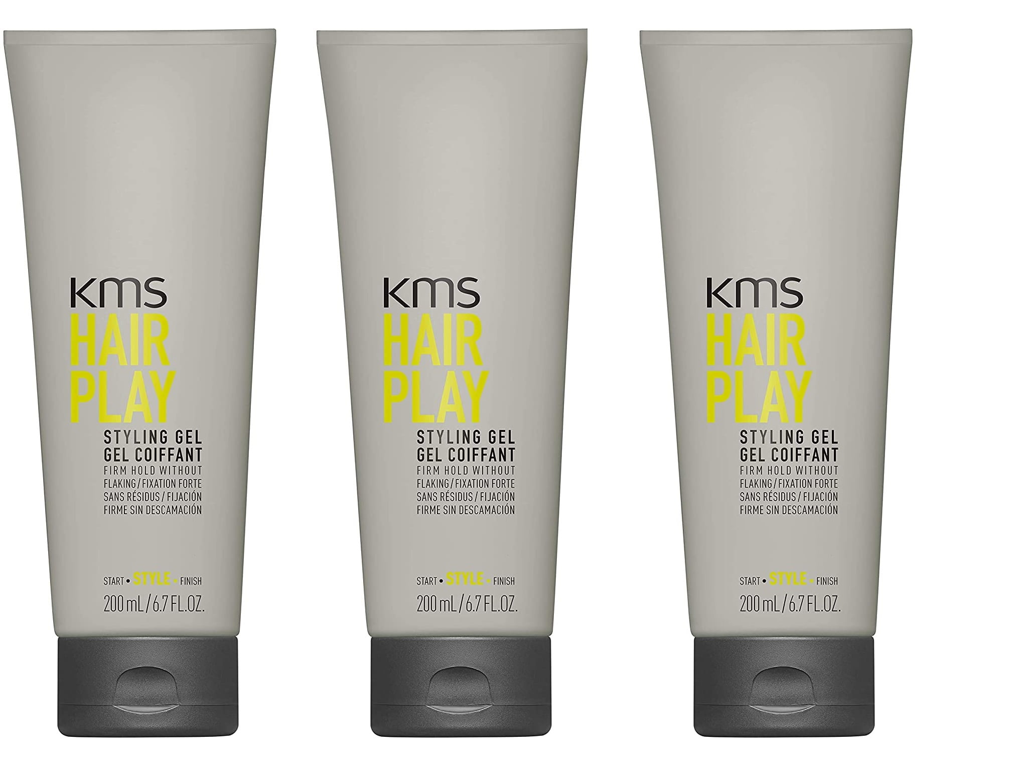 KMS HAIR PLAY Styling Hair Gel 6.7 oz 3 PACK