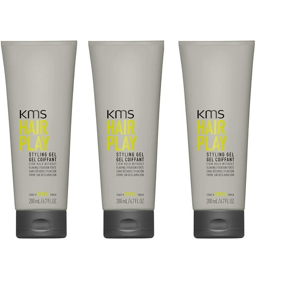 KMS HAIR PLAY Styling Hair Gel 6.7 oz - 3 PACK