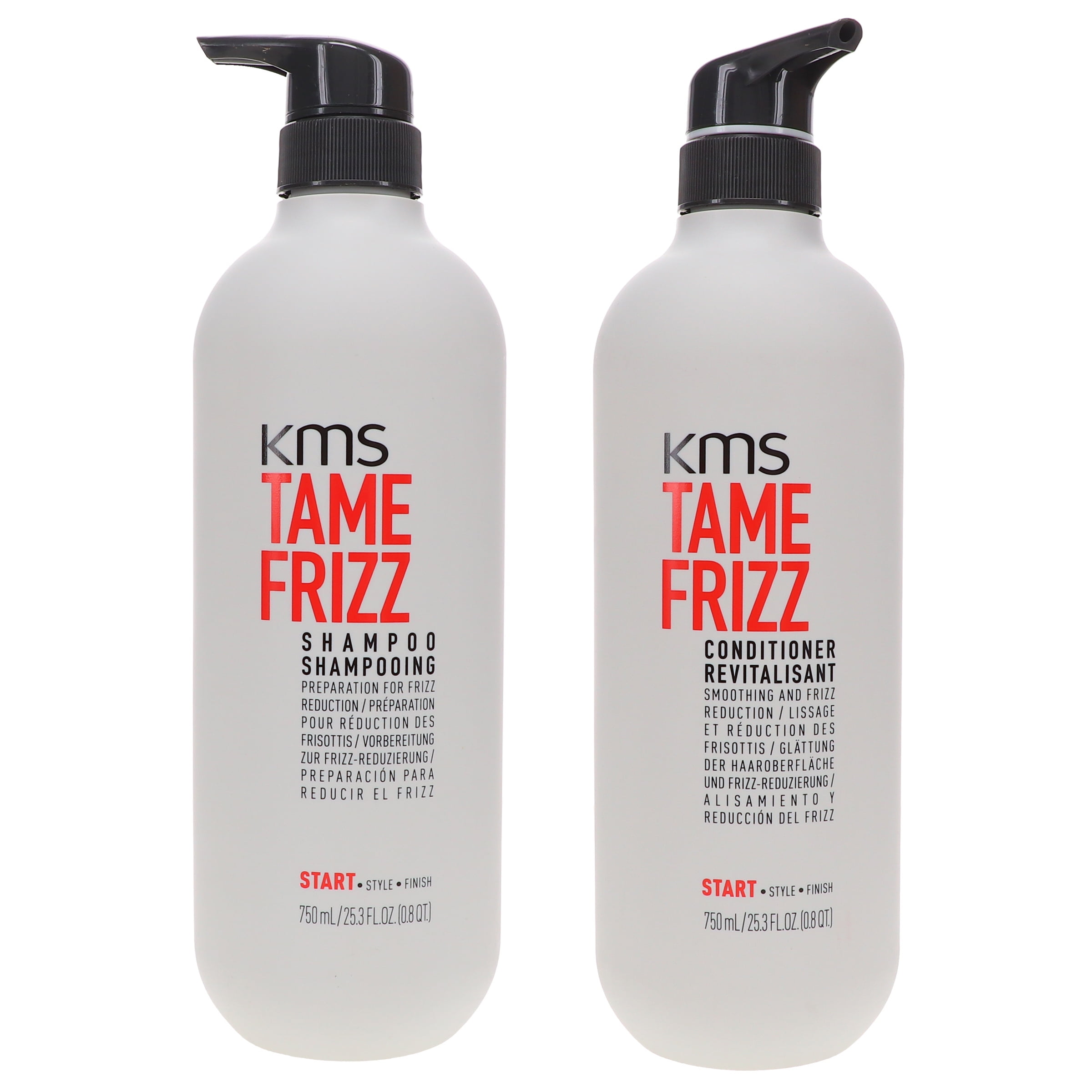 KMS Tame Frizz Shampoo 25.3 oz & Tame Frizz Conditioner 25.3