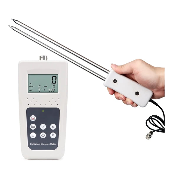 KMS680H Portable Hay Moisture Humidity Tester Meter Double Probe for Hay Bale,Cereal Straw,Bran,Forage Grass,Alfalfa