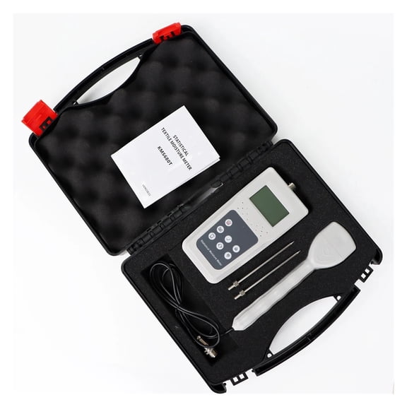 KMS680T Digital Textile Moisture Meter Hygrometer with Measuring Probe For Yarn Spinning Wool Silk Humidity Tester