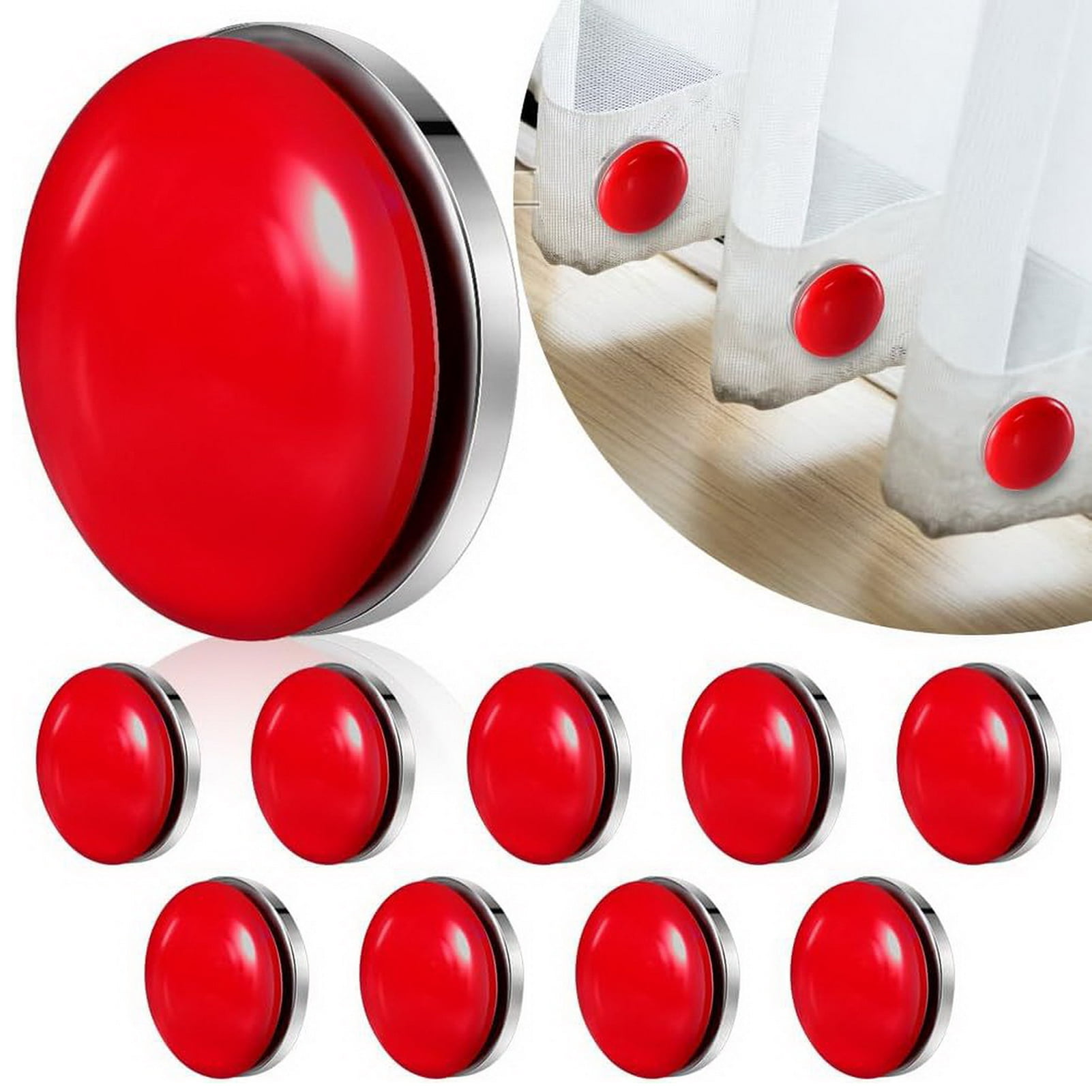 Drapery Magnets KMSS 10Pcs Magnetic Curtain Weights Round Magnetic Drapery Weights ...