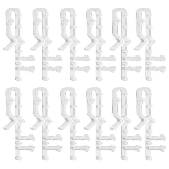 KMSS 12Pcs Plastic Valance Clips for Blinds, 2inch Clear Blind Clips Hidden Valance Clips for Wood or Faux Wood Horizontal Blinds Valance