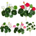 thumbnail image 1 of KMSS 1Pcs Artificial Lotus Flowers Water Lilies Silk with Leaves Stems Pads Faux Flower Branch Floral Arrangement Decoration for Home Office Table Centerpiece Decor, 1 of 8